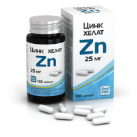 Цинк хелат Zn 25 мг 100 капсул